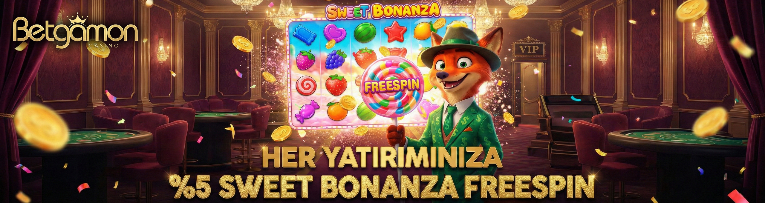 Yatirima Ek %5 Sweet Bonanza Freespin